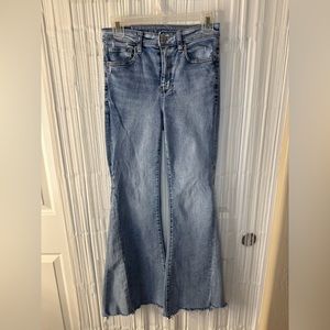 American Eagle Outfitters Next Level Stretch Flare Light Wash Jean